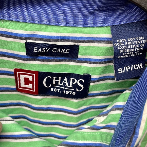 Chaps est 1978 button down long sleeve shirt men sz s - Picture 3 of 4